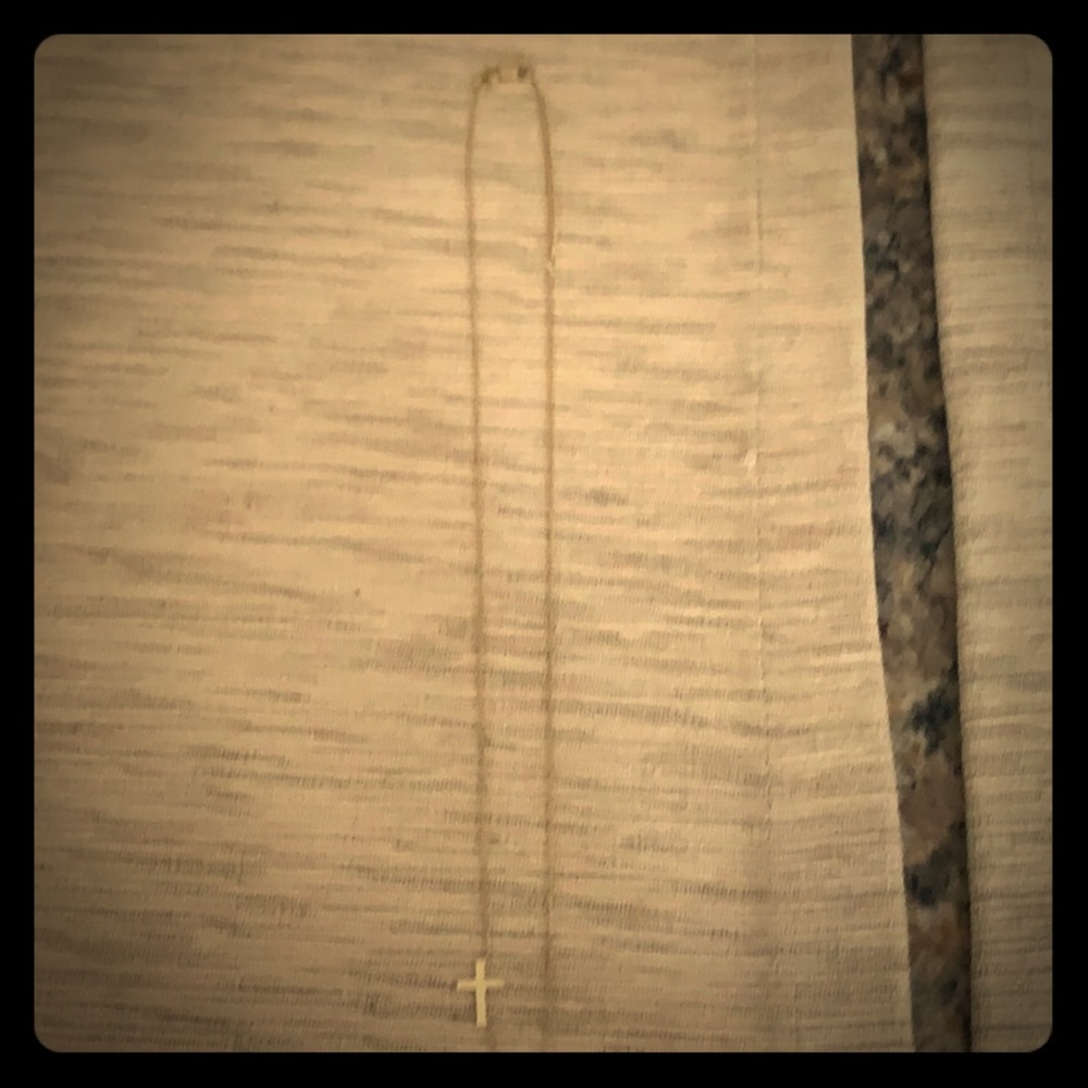 14kt gold cross necklace